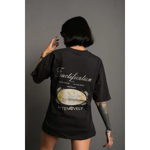 Kadın Fructification Baskılı Oversize T-Shirt