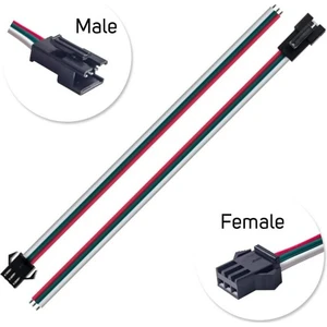 Hazar Led 3 Pin Jst Sm Kablo Dişi-Erkek Takım (5 Adet)