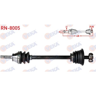 Veka Komple Aks Sol On Renault R9 (L42) 1.4 Uzunluk 632,7 mm Fiyatı