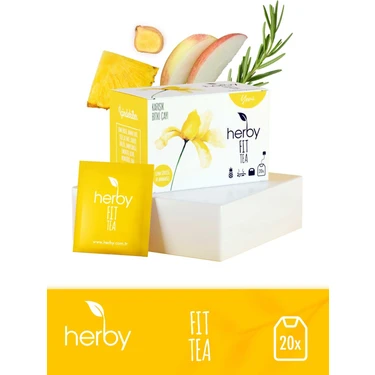 Herby Fit Tea Elma Sirkeli Ananaslı Diyete Destek Form Bitki