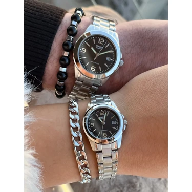 Casio Marka Lüx Full Çelik Sevgili , Çift Kol Saatleri + Bileklik