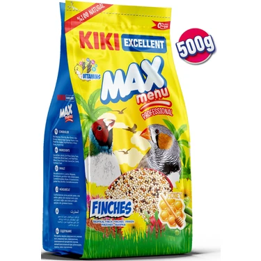 Kıkı Excellent Kuş Max Menu Finches Tropikal Finç Yemi 500 Gr.