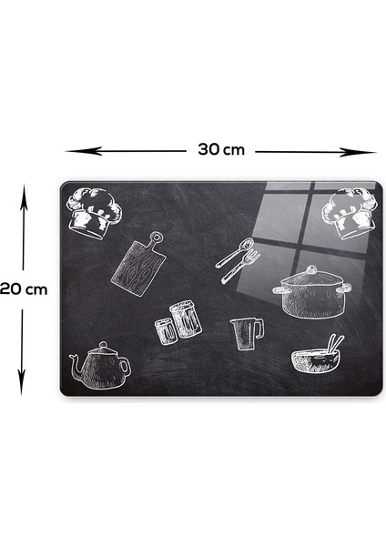Cam Kesme Tahtası - Cam Kesme Tablası Karatahta Görünümlü 20cm x 30cm