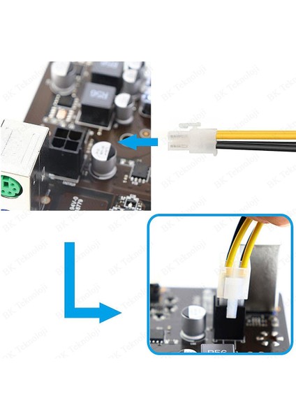 4 Pin Molex - Atx P4 Cpu 4-Pin 12V Psu Güç Kaynağı Konektörü Adaptör Kablosu