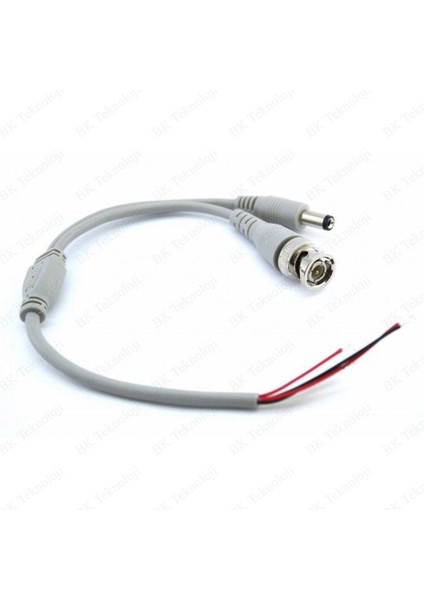Hazır Bnc + Dc Power Jack Konnektör Cctv Kamera Kablosu