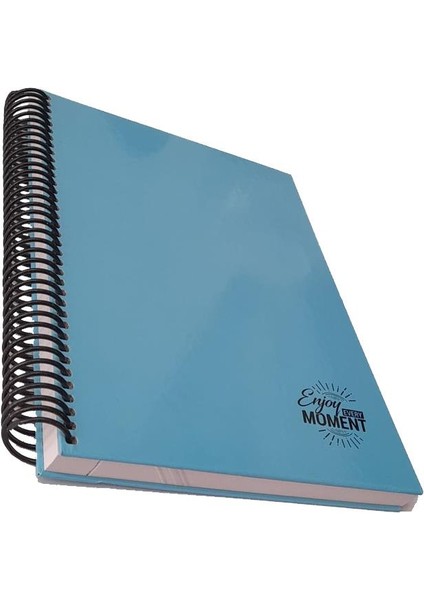 Sert Kapak Spralli Defter 120 Yaprak Çizgisiz 17X24 Orta Boy 1 Adet Enjoy Every Moment Sert Kapak Defter