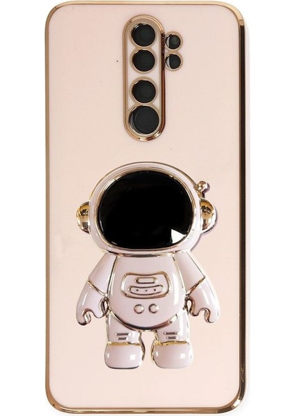 Xiaomi Redmi Note 8 Pro Kılıf Astronot Standlı Silikon + Ekran Koruyucu