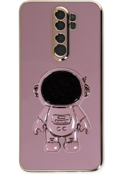 Xiaomi Redmi Note 8 Pro Kılıf Astronot Standlı Silikon + Ekran Koruyucu