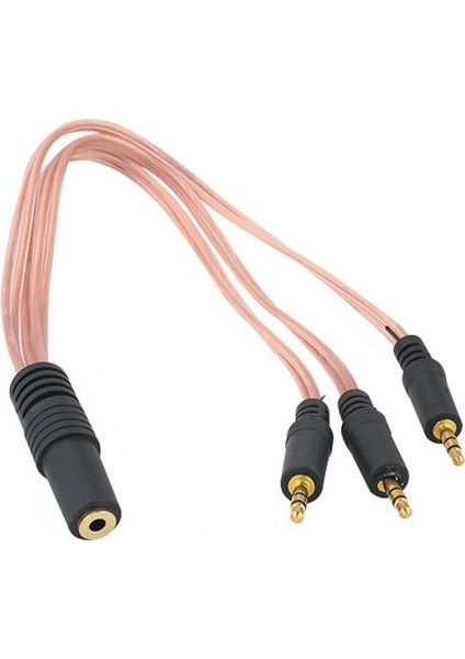 BK Teknoloji 3.5 mm Stereo Dişi To 3 x 3.5 Stereo Erkek 5+1 Ses Kablosu