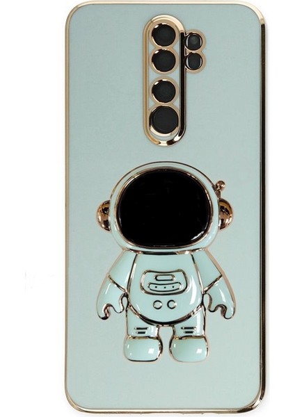 Xiaomi Redmi Note 8 Pro Kılıf Astronot Standlı Silikon + Ekran Koruyucu