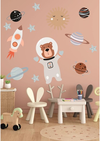 Çocuk Odası Gezegenleri Için Uzay Elementleri 60 x 50 cm 1 Adet Çocuk Odası Duvar Sticker Dekorasyon Md 1 fiyatları