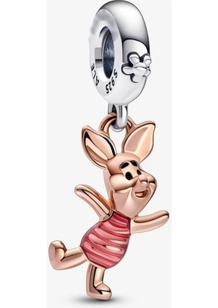 925 Ayar Gümüş Disney Winnie The Pooh Piglet Sallantılı Charm