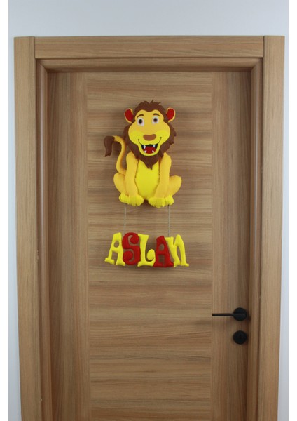 Aslan Isimli Aslanlı Bebek ve Hastane Odası Kapı Süsü