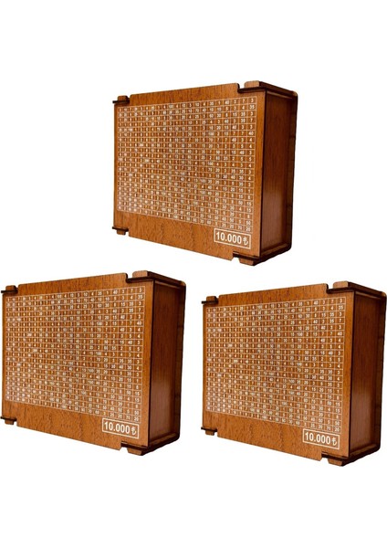 3 Adet Parabox 10.000 Tl Kumbara Para Biriktirme Hedef Kutusu fiyatları