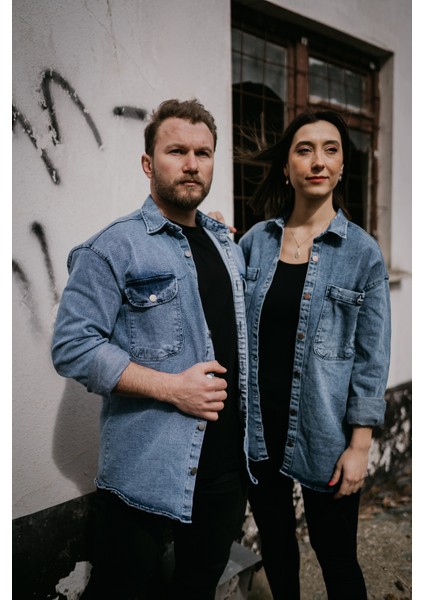 Thenewwear Yırtık Detaylı Kot Gömlek