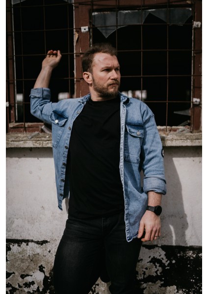 Thenewwear Yırtık Detaylı Kot Gömlek