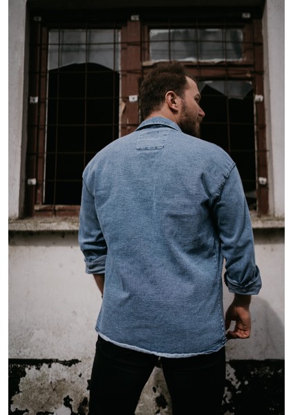 Thenewwear Yırtık Detaylı Kot Gömlek