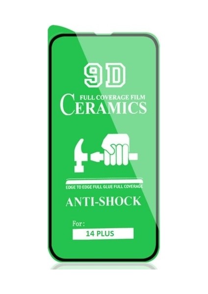 iPhone 14 Plus Ekran Koruyucu Seramik Nano 9d Tam Kaplama