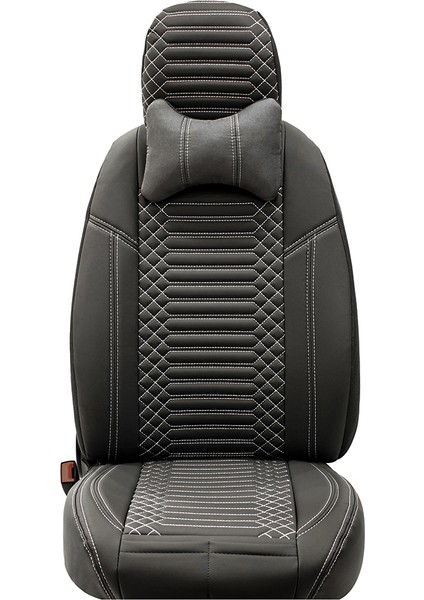 Seat Leon Lüx Full Deri Oto Koltuk Kılıfı Ön Arka Takım (Giydirme Tip) Füme