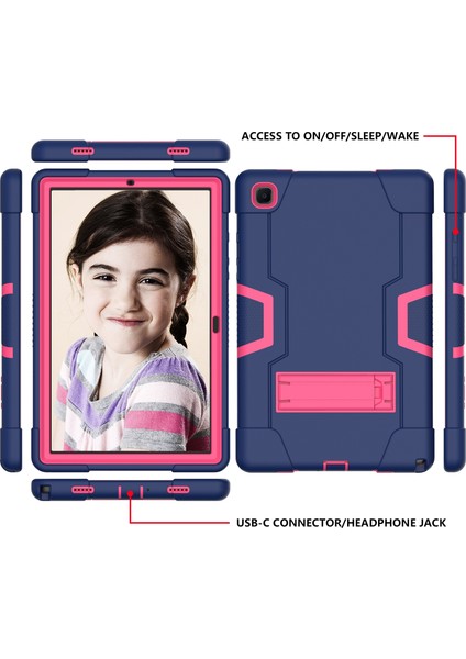 Samsung Galaxy Için Tab A7 10.4 (2020) T500 Pc Case Lacivert Gül Kırmızı (Yurt Dışından) modelleri