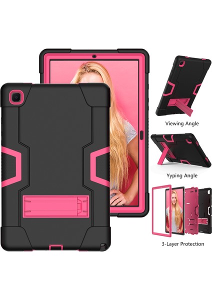 Samsung Galaxy Için Tab A7 10.4 (2020) T500 Pc Kılıfı Siyah Gül Kırmızı (Yurt Dışından) fırsatları