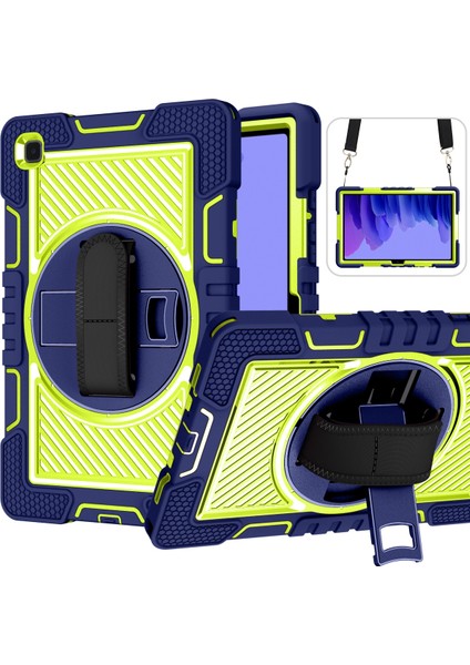 Samsung Galaxy Için Silikon+Pc Kılıfı A7 10.4 (2020) T500/T505 Lacivert Sarı Yeşil (Yurt Dışından)