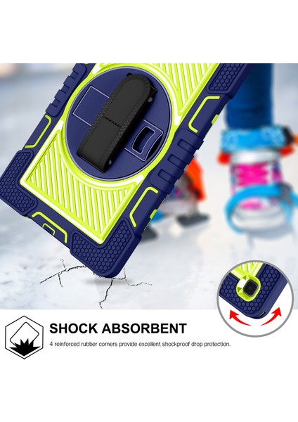 Samsung Galaxy Için Silikon+Pc Kılıfı A7 10.4 (2020) T500/T505 Lacivert Sarı Yeşil (Yurt Dışından) fırsatları