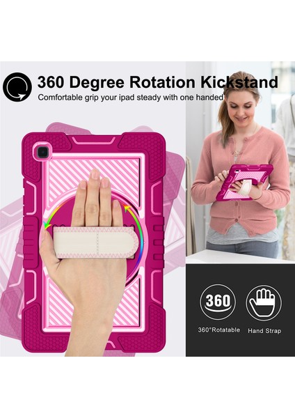 Samsung Galaxy Için Silikon+Pc Kılıfı A7 10.4 (2020) T500/T505 Gül Kırmızı Pembesi (Yurt Dışından) modelleri