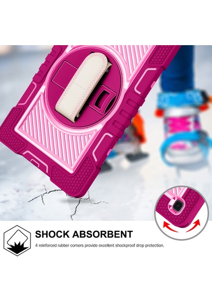 Samsung Galaxy Için Silikon+Pc Kılıfı A7 10.4 (2020) T500/T505 Gül Kırmızı Pembesi (Yurt Dışından) fırsatları