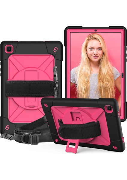Samsung Galaxy Için Tab A7 10.4 (2020) T500 Kılıfı Black Rose Red ile (Yurt Dışından)