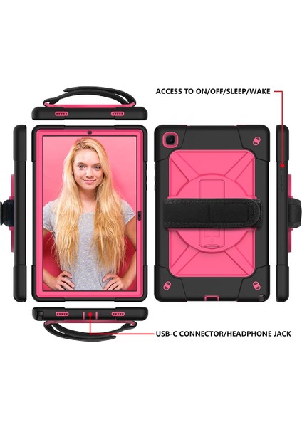 Samsung Galaxy Için Tab A7 10.4 (2020) T500 Kılıfı Black Rose Red ile (Yurt Dışından) fiyatları