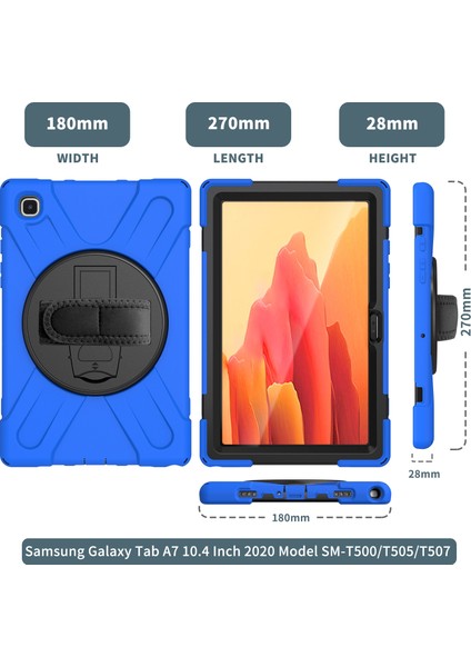 Samsung Galaxy Sekmesi Için A7 10.4 2020 T500 / T505 Case Blue (Yurt Dışından) modelleri