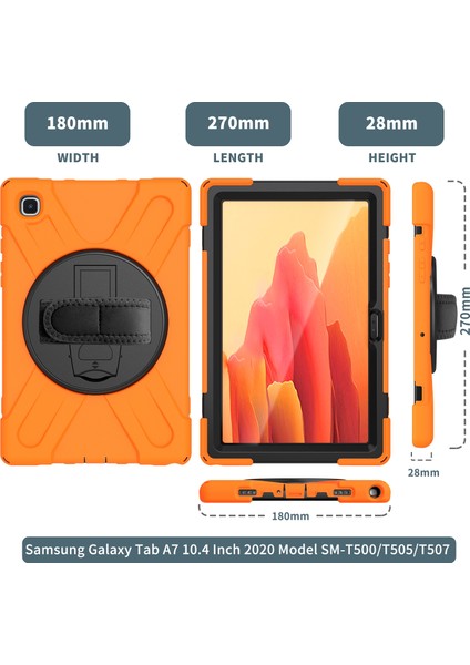 Samsung Galaxy Sekmesi Için A7 10.4 2020 T500 / T505 Case Orange (Yurt Dışından)