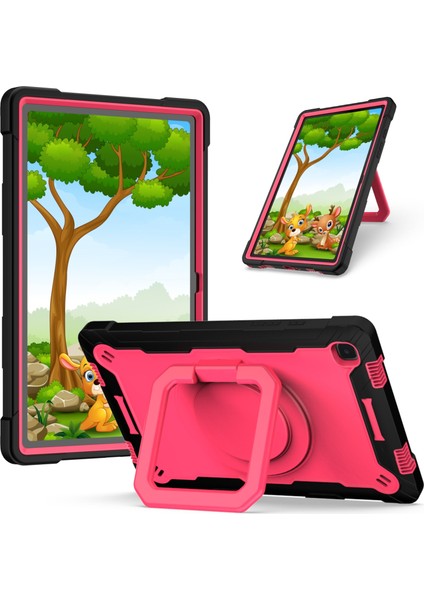 Samsung Galaxy Sekmesi Için A7 10.4 (2020) T500 / T505 Pc Kılıfı Siyah Gül Kırmızı (Yurt Dışından)