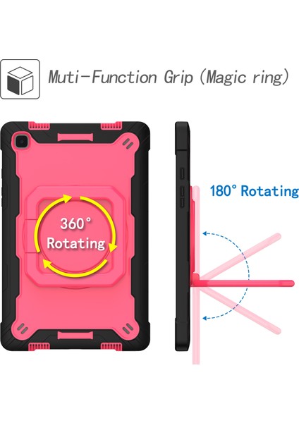 Samsung Galaxy Sekmesi Için A7 10.4 (2020) T500 / T505 Pc Kılıfı Siyah Gül Kırmızı (Yurt Dışından) modelleri