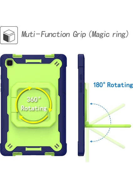 Samsung Galaxy Sekmesi Için A7 10.4 (2020) T500 / T505 Pc Case Navna Sarı-Yeşil (Yurt Dışından) modelleri