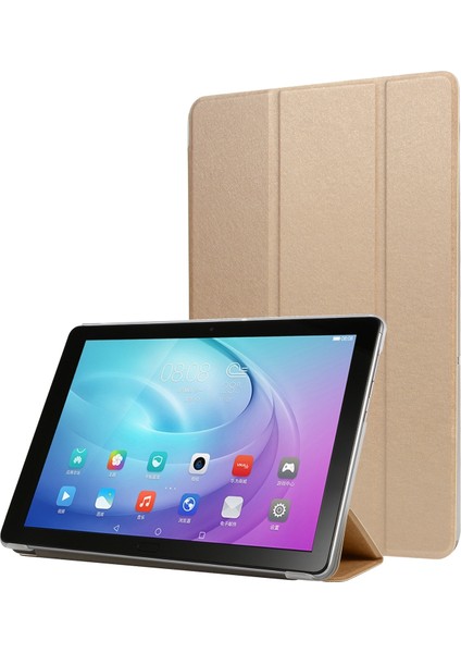 Samsung Galaxy Için Tab A7 10.4 T500 Deri Kılıf Altın (Yurt Dışından)