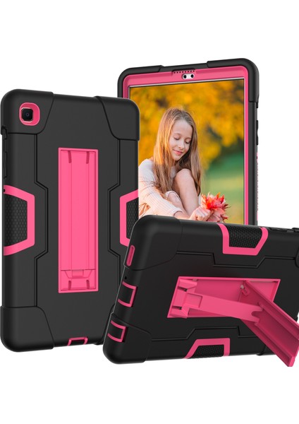 Samsung Galaxy Için Tab A7 10.4 (2020) Tablet Kılıf Siyah Gül Kırmızı (Yurt Dışından)
