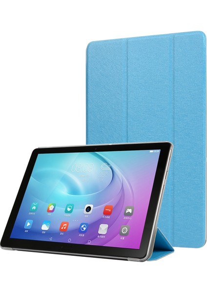 Samsung Galaxy Için Tab A7 10.4 T500 Deri Kılıf Açık Mavi (Yurt Dışından)