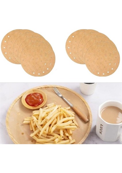100 Adet Airfryer Pişirme Kağıdı Tek Kullanımlık Hava Fritözü Yuvarlak Delikli Model modelleri