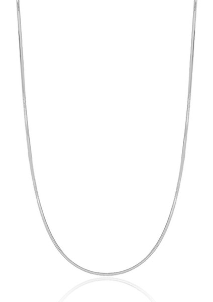 Encili Silver 925 Ayar Gümüş Italyan Ezme Kadın Zincir 1 mm Gümüş Renk fiyatları