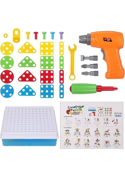 Birlik Toys URT014-001 Birlik, 3D Eğitici Matkap Seti Hayvanlar