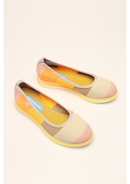 -K Sarı Renkli Çizili Kadın Babet fiyatları