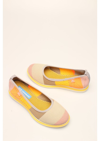 -K Sarı Renkli Çizili Kadın Babet modelleri