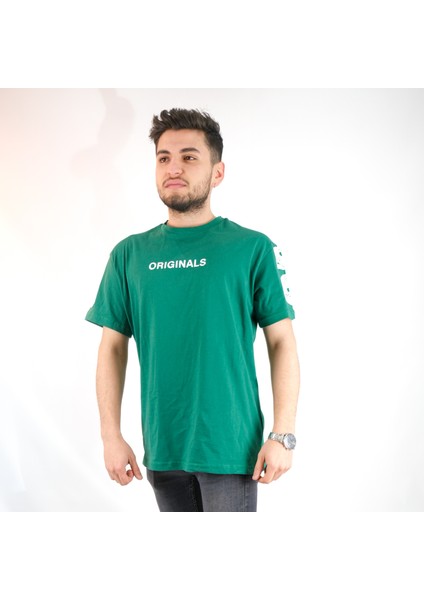 Originals Baskılı Oversize Yeşil T-Shirt