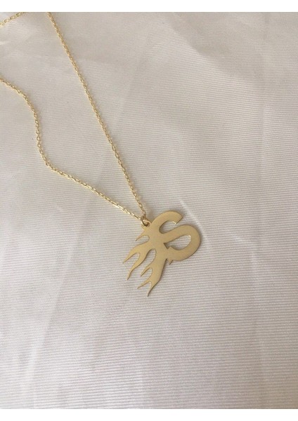 925 Ayar Gümüş Alevli Harf Kolye fiyatları