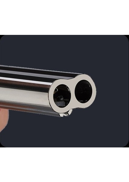 Mini Çift Alevli Tüfek Çakmak Metal Tasarım Manyetorlu Çakmak