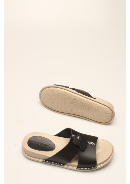 P Siyah Deri Kadın Terlik fırsatları