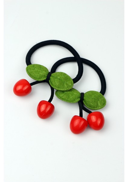 Kız Çocuk 2'li Kirazlı Lastik Toka Seti modelleri