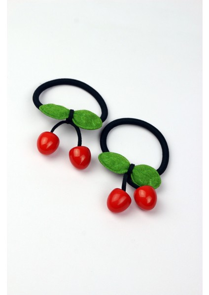 Kız Çocuk 2'li Kirazlı Lastik Toka Seti fırsatları